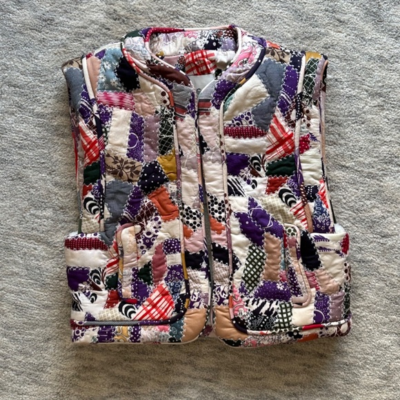 NWT SEA "Harlow" Women's Patchwork Fleece Lined Vest XXS - Picture 5 of 11